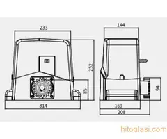 DEM-800SBKL – brzi motor za kliznu kapiju do 800kg - 7