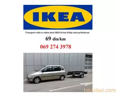 IKEA transport robe auto prikolica