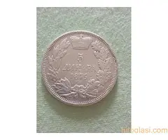 Prodajem originalnih 5 dinara (srebro) Milana Obranovica - 2