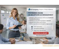 Potrebne osobe sa iskustvom za menadžment