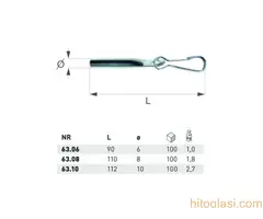 Kraj sajle sa kukom Fi 6 mm 60 din/kom - 2