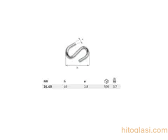 S-Kuka otvorena (Galvanizovani) Fi 3,8 mm (500 kom/kutija) - 2