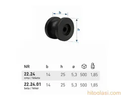 Okrugli držač plastični (Crna ) Fi 5,3 mm 20 din/kom - 2