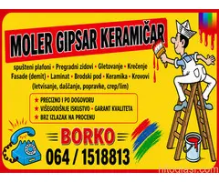 Moler Gipsar Keramičar Zrenjanin