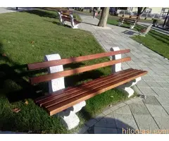 Parkovske betonske klupe sa naslonom