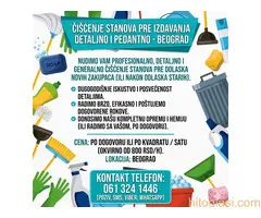 Ciscenje stanova pre izdavanja / Detaljno i pedantno - Beograd
